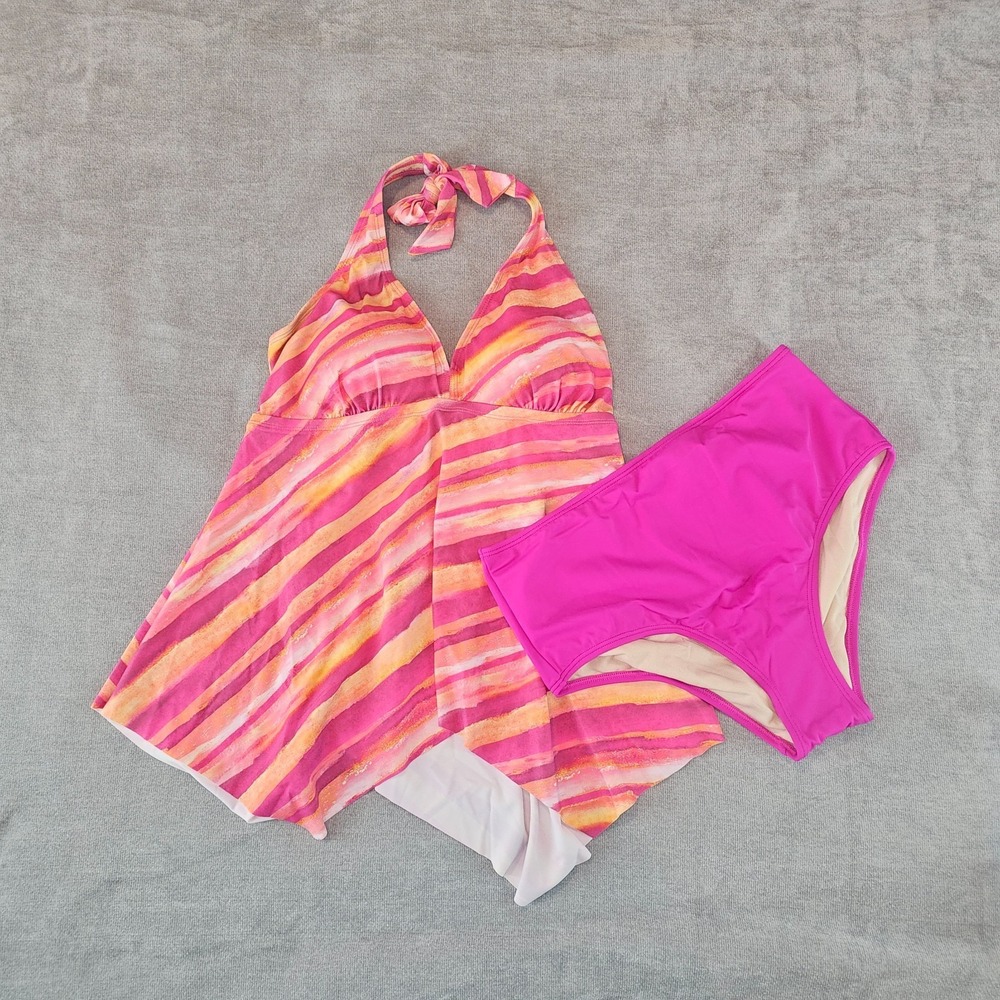 Kim Gravel x Swimsuits For All Hanky Halter Top & Brief Set Size 10 A480675